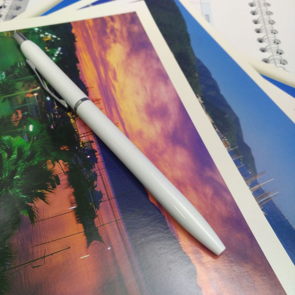 Ручка металлическая Palina, синие чернила / Классический дизайн